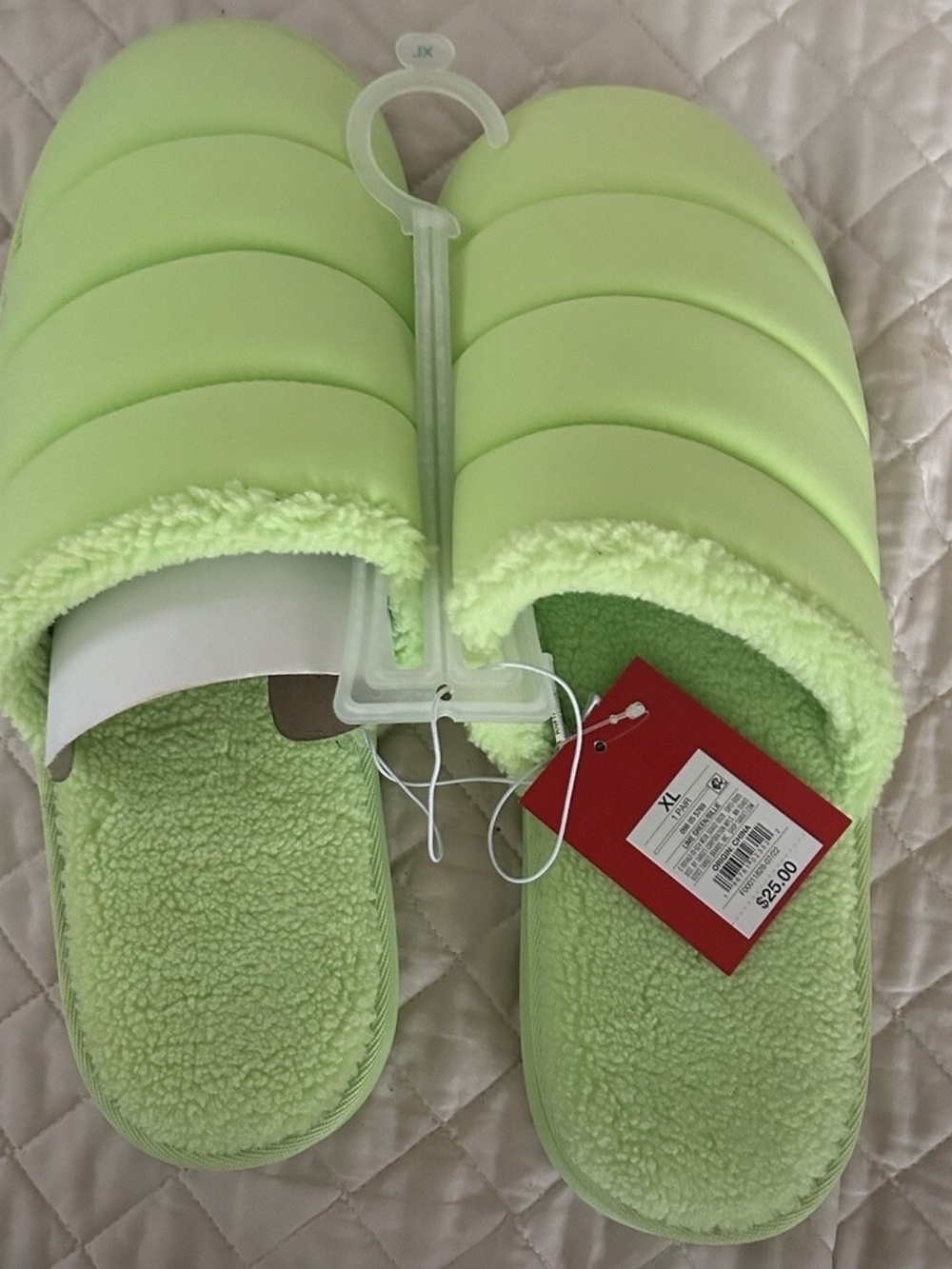 Cozy Women's/ Mens Slide Slippers - Light Green